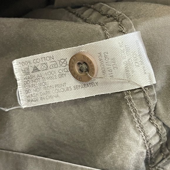 Mantaray Mens Size Large Khaki Tan Short Sleeve Button Up Casual Shirt - Picture 6 of 6